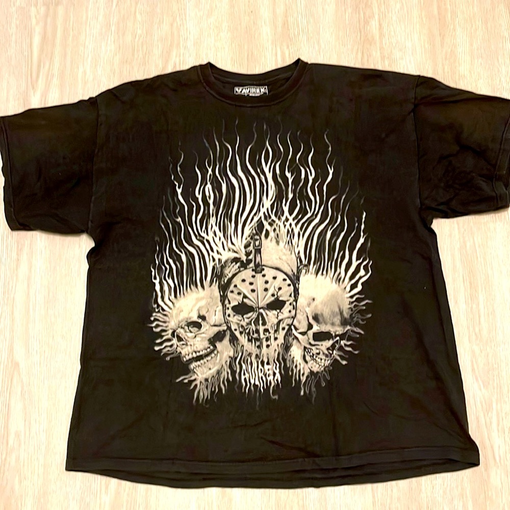 Avirex Skull print tee Black